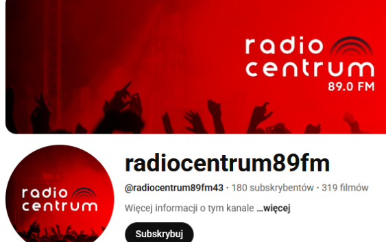 YouTube @radiocentrum89fm43